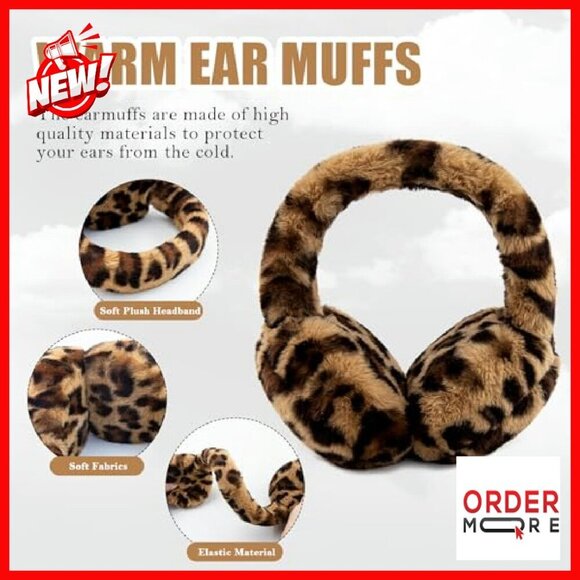 Faux Fur Foldable Earmuffs Winter Ear Warmers Women Girls Outdoor